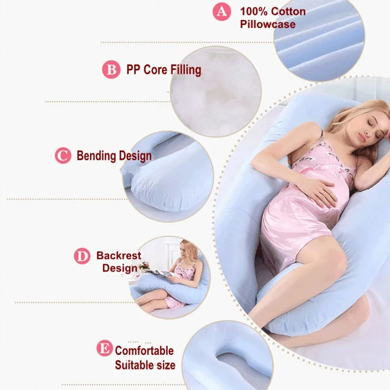 1.3KG Cotton Pillow for Pregnant Women Pregnancy Pillow Maternity Breastfeeding Pillow Cushion Pregnancy Nursing Pillow