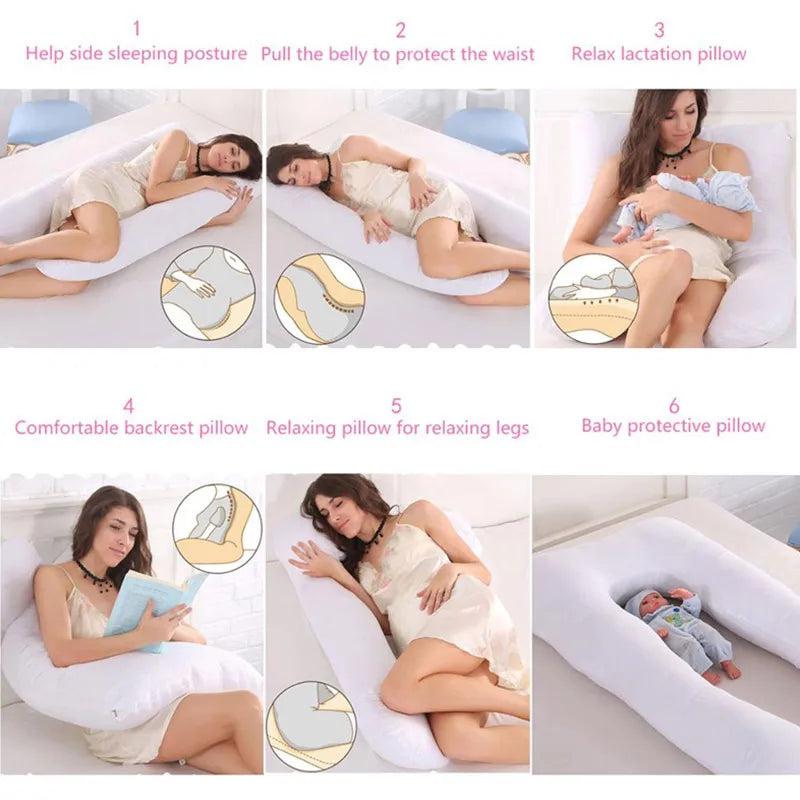 1.3KG Cotton Pillow for Pregnant Women Pregnancy Pillow Maternity Breastfeeding Pillow Cushion Pregnancy Nursing Pillow