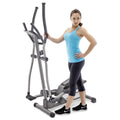 Home Gym Elliptical Trainer with Display Panel and Oversized Pedals