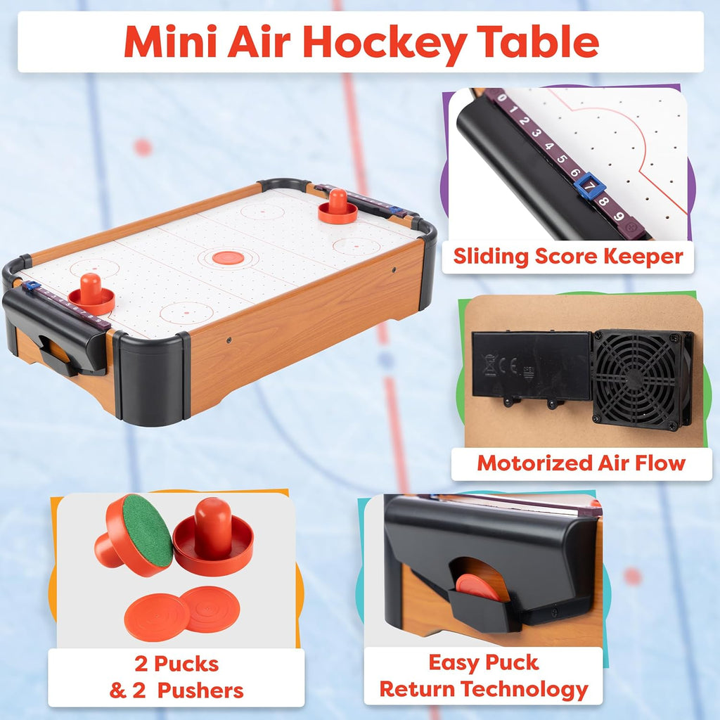 Mini Arcade Air Hockey Table- a Toy for Girls and Boys by  Fun Table- Top Game for Kids, Teens, and Adults- Battery-Operated (22 Inches)